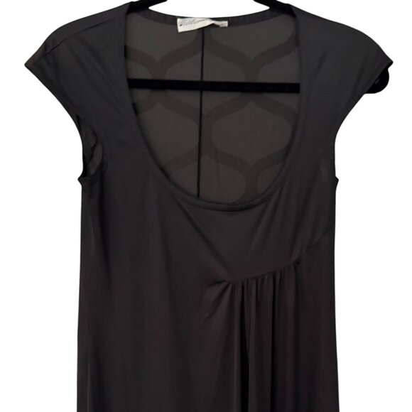 Vintage John Kloss For Cira Size S Black Cap Sleeve Scoop Neck Maxi Nightgown - Picture 1 of 14